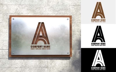 Архітектура та будівництво A Letter Logo Design-Brand Identity