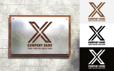 Építészet és kivitelezés X Letter Logo Design-Brand Identity
