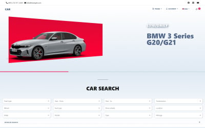 HTML-шаблон сайта автосалона / проката автомобилей
