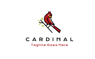 Ilustración de Vector de diseño de logotipo de pájaro cardenal