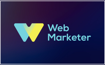 Logo marketingowe z szablonem projektu litera W