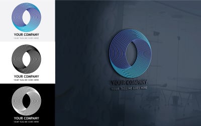 Professional Technology Circle Logo Design-Brand Identity