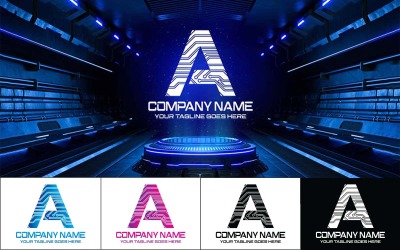 Технология A Letter Logo Design-Brand Identity