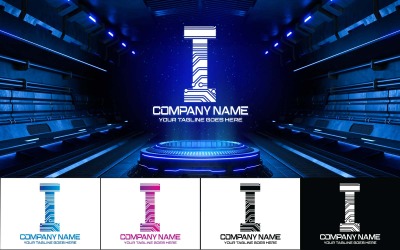 Technology I Letter Logo Design-Brand Identity