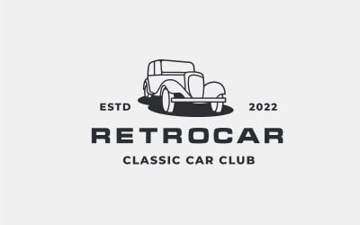 Vintage Retro Classic Car Logo Design Vector Szablon