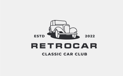 Vintage Retro Classic Car Logo Design Vector Template