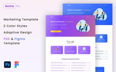 Acme Co. – IT-marketing PSD-sablon