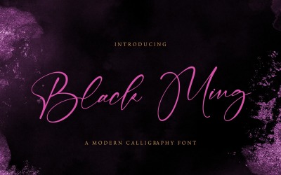 Black Ming - czcionka kaligraficzna