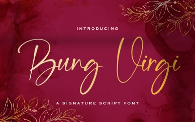 Bung Virgi - Fonte de script de assinatura