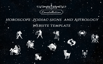 Constelação - Horóscopo, Signos do Zodíaco e Astrologia Modelo de Site responsivo Bootstrap 5