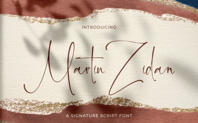 Martin Zidan - Signature Script Font