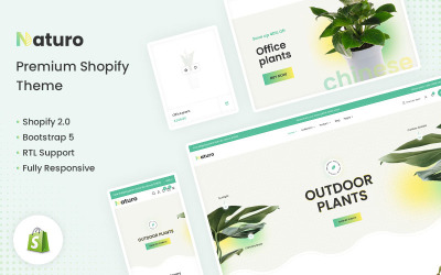 Naturo - Plants &amp;amp; Seeds Premium Shopify-tema