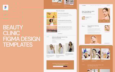 Šablona návrhu kliniky krásy Figma