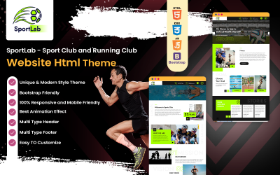 SportLab - Spor Kulübü ve Koşu Kulübü Teması