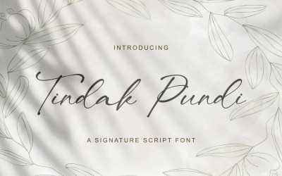 Tindak Pundi - Fuente de escritura de la firma