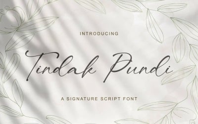 Tindak Pundi - Police de caractères de signature