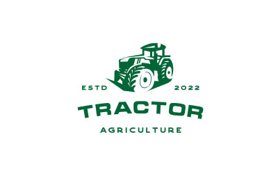 Ciągnik Farm Rolnictwo Logo Design Vector