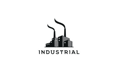 Edificio industriale moderno Logo Design Vector