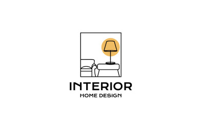 Home Interior Room, Möbel-Logo-Design-Inspiration