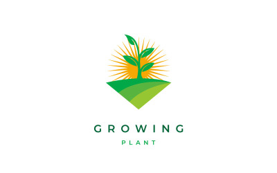Natuur boerderij landbouw Logo vector ontwerpsjabloon