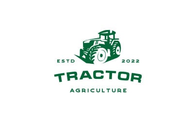 Трактор ферми сільського господарства логотипу дизайн вектор