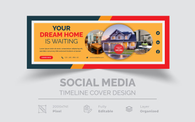 Couverture Facebook | Agence Immobilière Entreprise | Maison à vendre