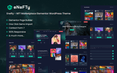 Enefty - NFT Marketplace Elementor Tema de WordPress