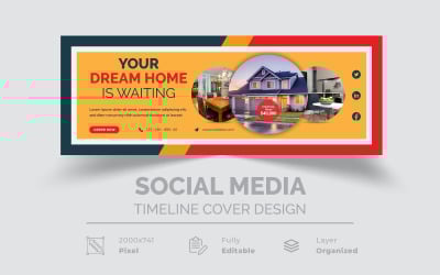 Facebook-Cover | Immobilienmaklergeschäft | Haus zum Verkauf