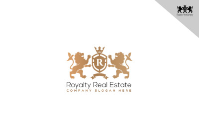 Lyx royaltyfastigheter logotypmall