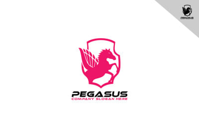 Minimaal Pegasus-logo-ontwerp