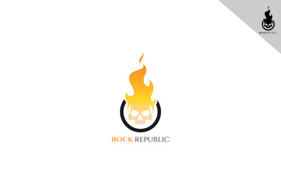 Szablon Logo Skull Rock Republic