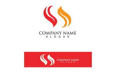 Brand Logo Sjabloon Vlam Pictogram Vector V22