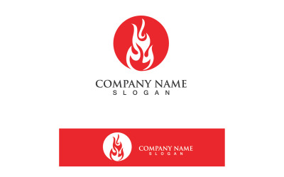 Brand logotyp mall Flame ikon vektor V13