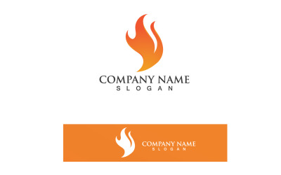 Brand logotyp mall Flame ikon vektor V38