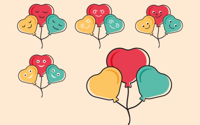 cute balloons vector designs template