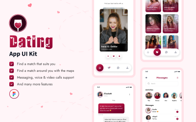 Dating App UI Kit Figma-Vorlage