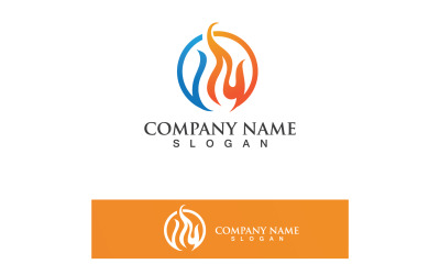 Fire Logo Template  Flame Icon Vector  V11