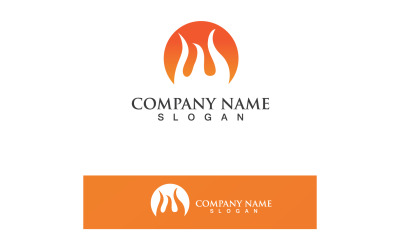 Fire Logo Template  Flame Icon Vector  V12