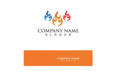 Fire Logo Template  Flame Icon Vector  V3