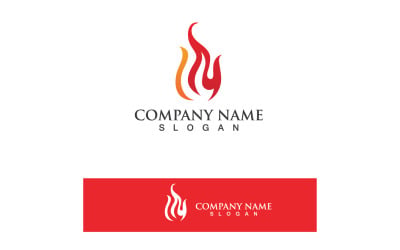 Fire Logo Template  Flame Icon Vector  V4