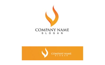 Fire Logo Template  Flame Icon Vector  V5