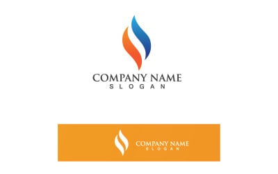 Fire Logo Template  Flame Icon Vector  V8