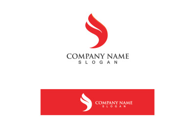 Modèle de logo de feu Vecteur d&amp;#39;icône de flamme V33