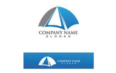 Campfire Logo Badge Vector Gráfico V14