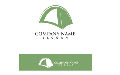 Campfire Logo Badge Vector Gráfico V16