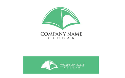 Campfire Logo Badge Vector Gráfico V9