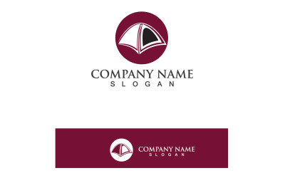 Campfire Logo Badge Vector Graphic V12