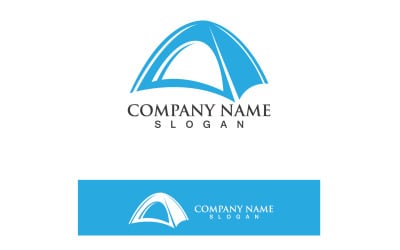 Campfire Logo Badge Vector Graphic V8