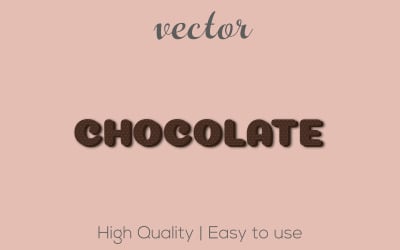 Chocolate | 3D Chocolate Text Style | Modern Chocolate Editable Vector Text Effect