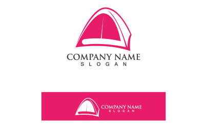 Feu de camp Logo Badge Vector Graphic V15